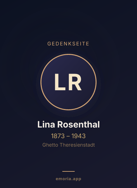 Gedenkportrait von Lina Rosenthal