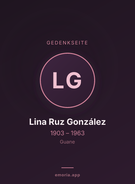 Gedenkportrait von Lina Ruz González