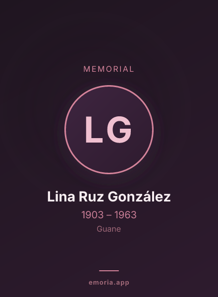 Memorial portrait of Lina Ruz González
