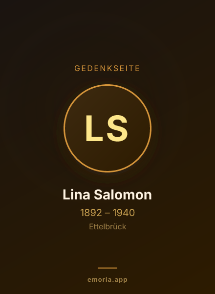 Gedenkportrait von Lina Salomon