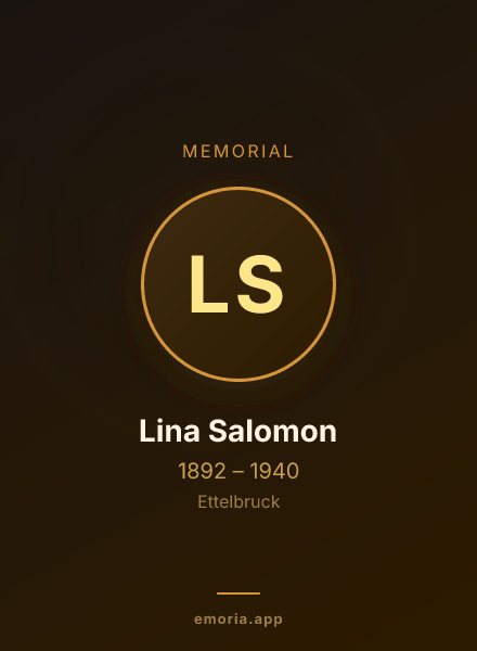 Memorial portrait of Lina Salomon