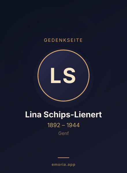Gedenkportrait von Lina Schips-Lienert