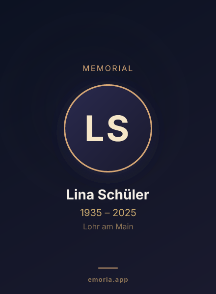 Memorial portrait of Lina Schüler