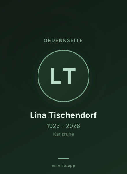 Gedenkportrait von Lina Tischendorf