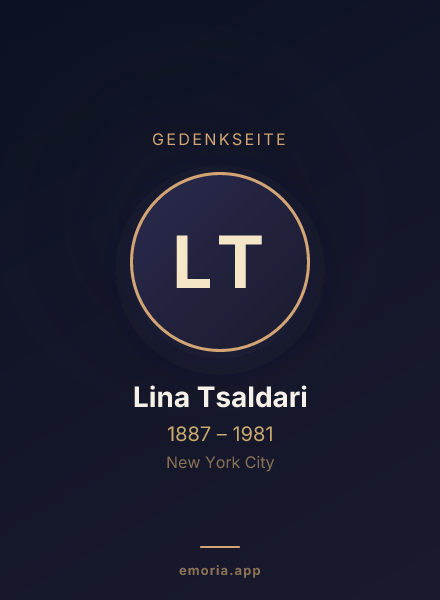 Gedenkportrait von Lina Tsaldari