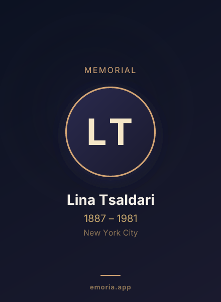 Memorial portrait of Lina Tsaldari