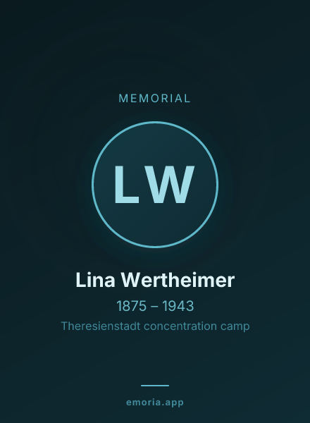 Memorial portrait of Lina Wertheimer