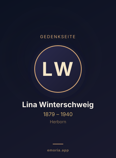 Gedenkportrait von Lina Winterschweig