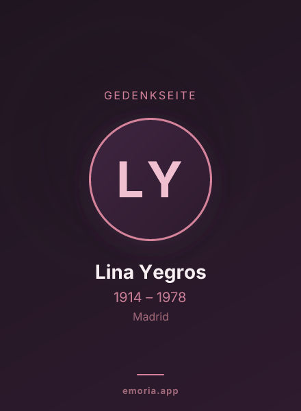 Gedenkportrait von Lina Yegros