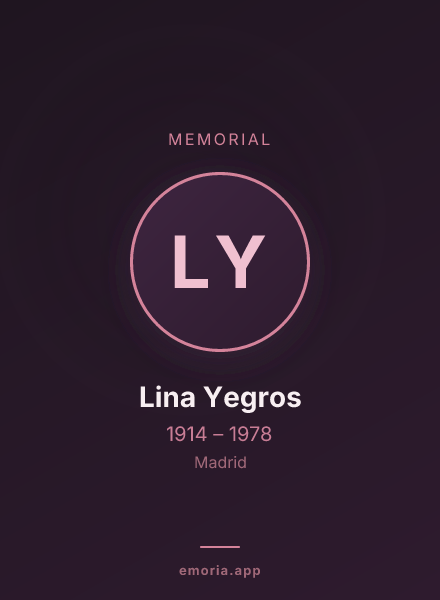 Memorial portrait of Lina Yegros