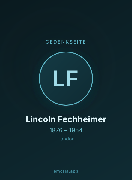 Gedenkportrait von Lincoln Fechheimer