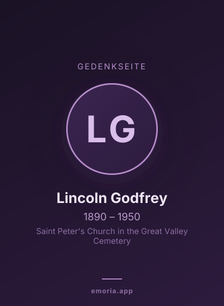 Gedenkportrait von Lincoln Godfrey