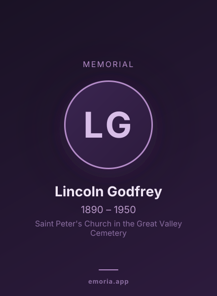 Memorial portrait of Lincoln Godfrey