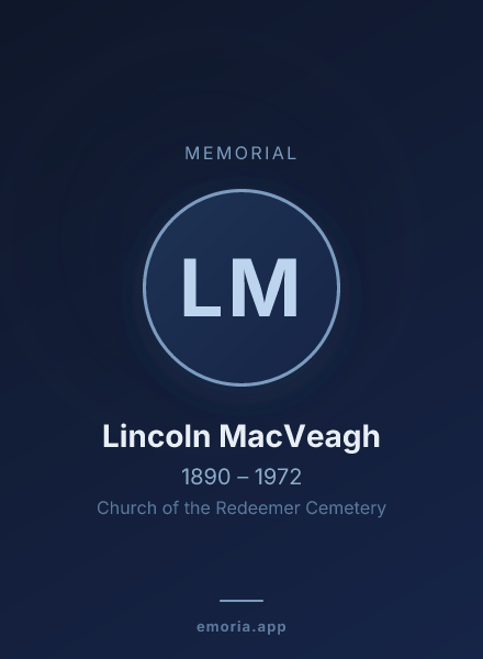 Memorial portrait of Lincoln MacVeagh