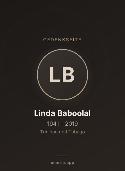 Gedenkportrait von Linda Baboolal