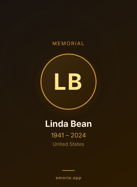Memorial portrait of Linda Bean