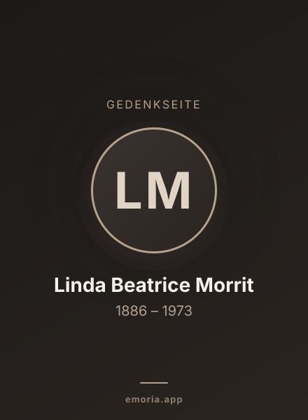 Gedenkportrait von Linda Beatrice Morrit