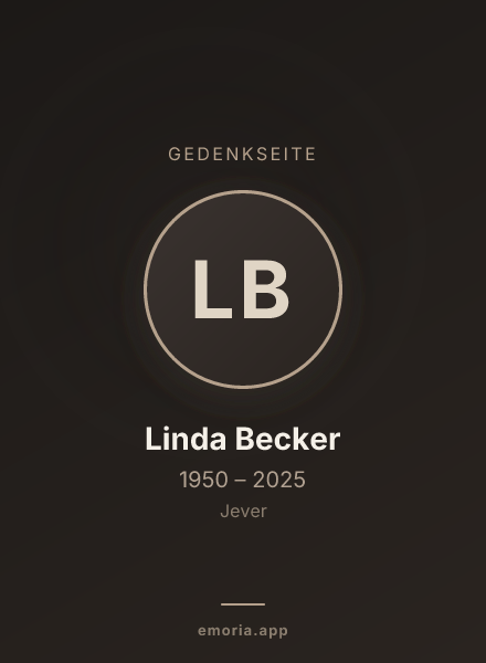 Gedenkportrait von Linda Becker