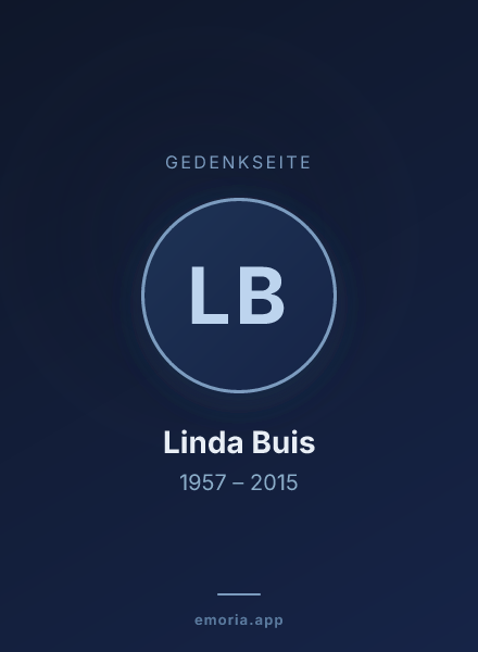 Gedenkportrait von Linda Buis