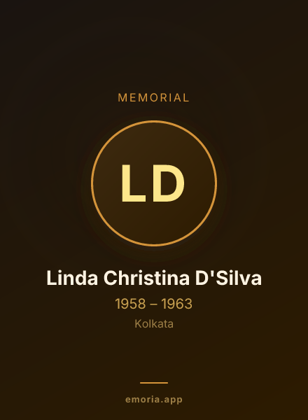 Memorial portrait of Linda Christina D'Silva
