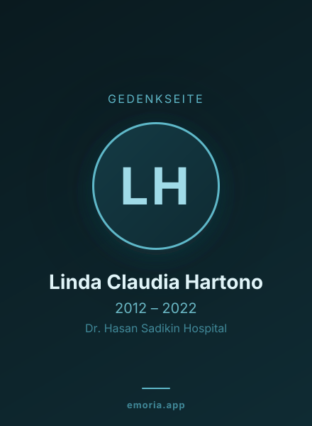 Gedenkportrait von Linda Claudia Hartono