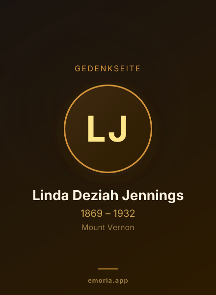 Gedenkportrait von Linda Deziah Jennings