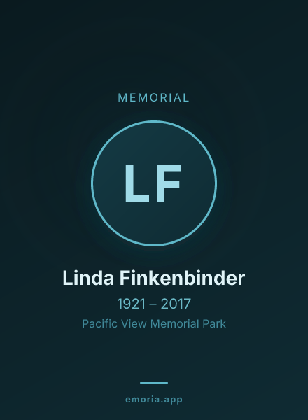 Memorial portrait of Linda Finkenbinder