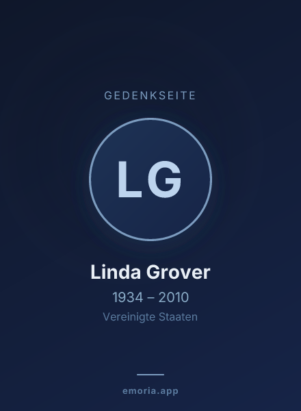 Gedenkportrait von Linda Grover