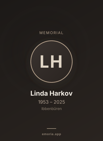 Memorial portrait of Linda Harkov
