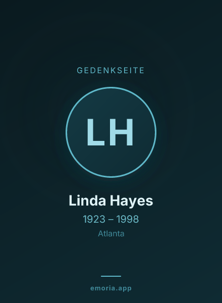 Gedenkportrait von Linda Hayes