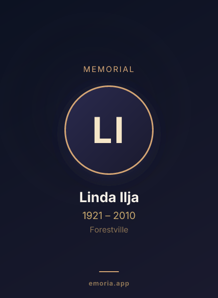 Memorial portrait of Linda Ilja