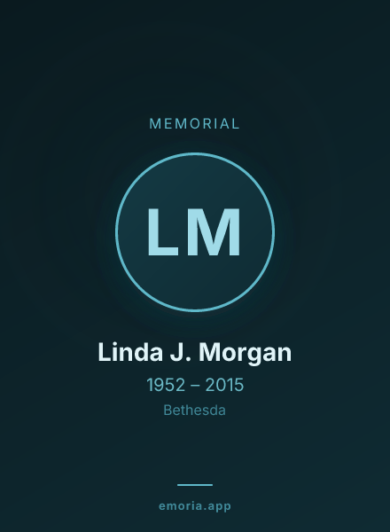 Memorial portrait of Linda J. Morgan
