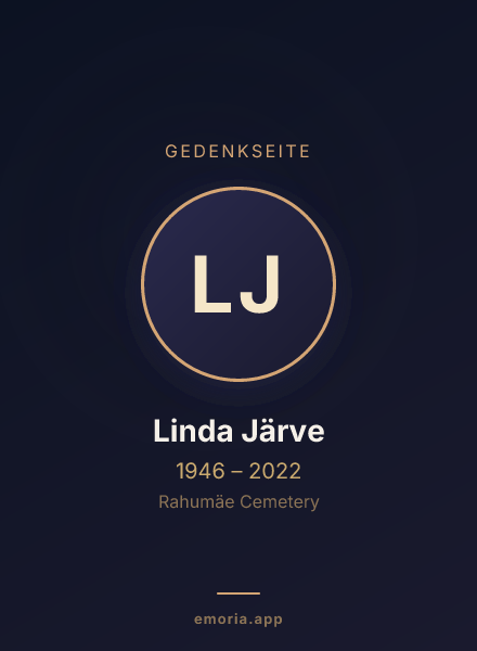Gedenkportrait von Linda Järve