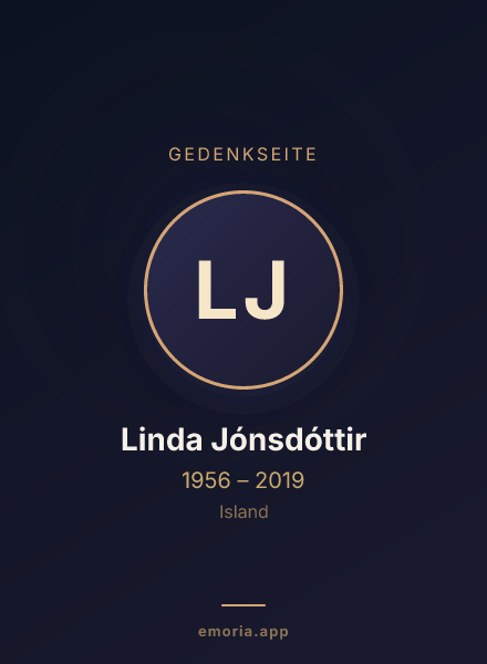 Gedenkportrait von Linda Jónsdóttir