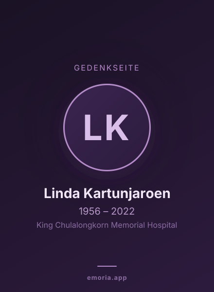 Gedenkportrait von Linda Kartunjaroen