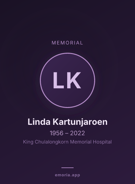 Memorial portrait of Linda Kartunjaroen
