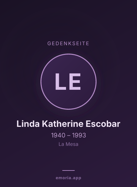 Gedenkportrait von Linda Katherine Escobar