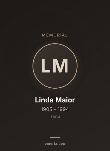Memorial portrait of Linda Maior