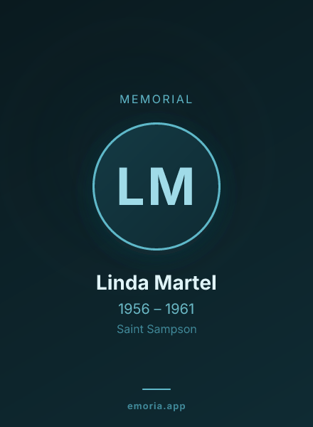 Memorial portrait of Linda Martel