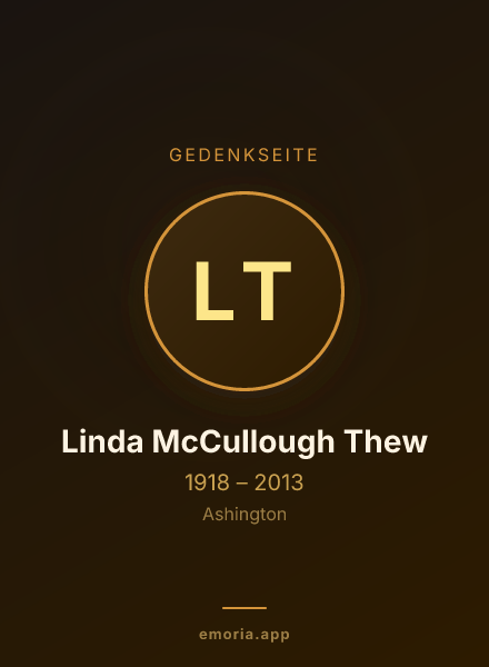 Gedenkportrait von Linda McCullough Thew