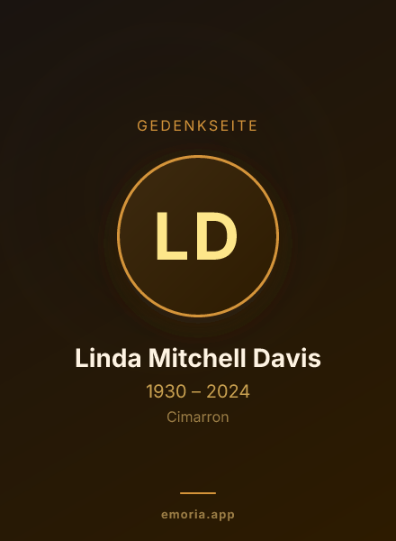 Gedenkportrait von Linda Mitchell Davis