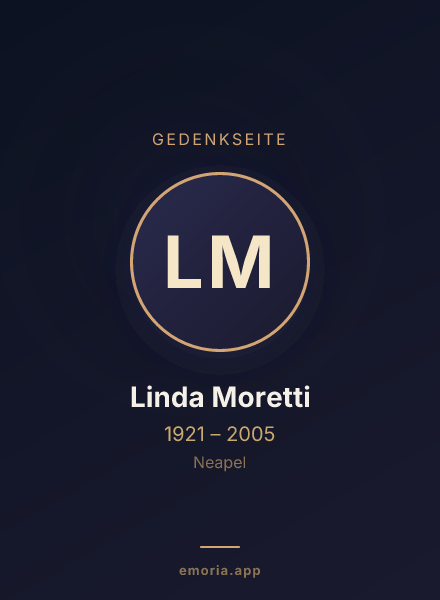 Gedenkportrait von Linda Moretti