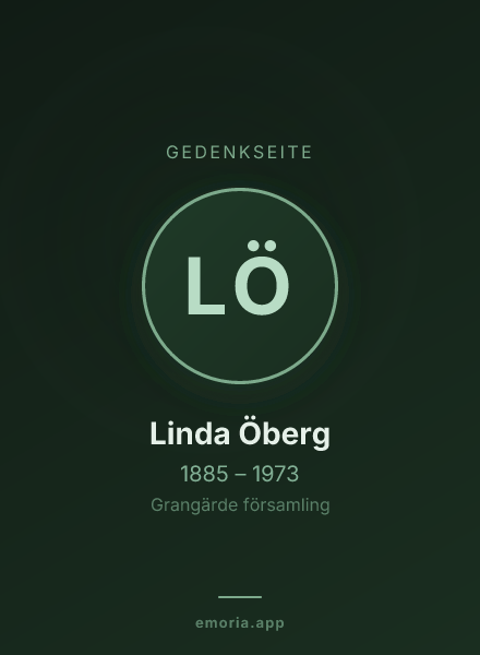 Gedenkportrait von Linda Öberg