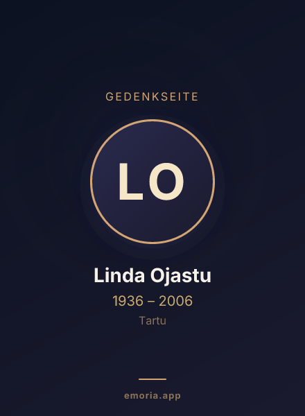 Gedenkportrait von Linda Ojastu