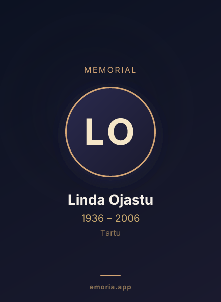 Memorial portrait of Linda Ojastu