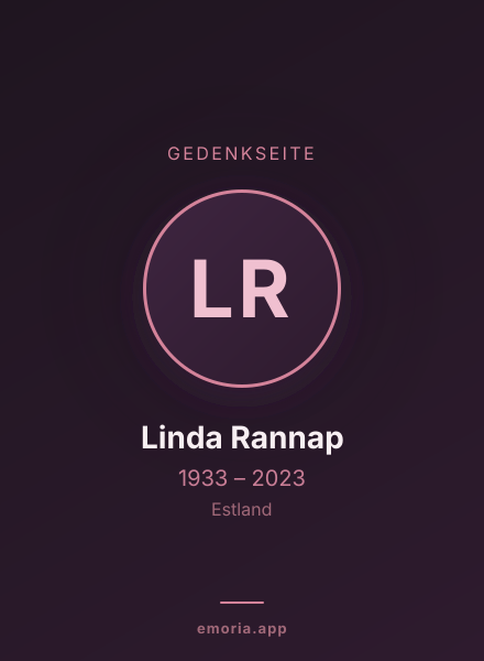 Gedenkportrait von Linda Rannap