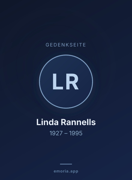 Gedenkportrait von Linda Rannells