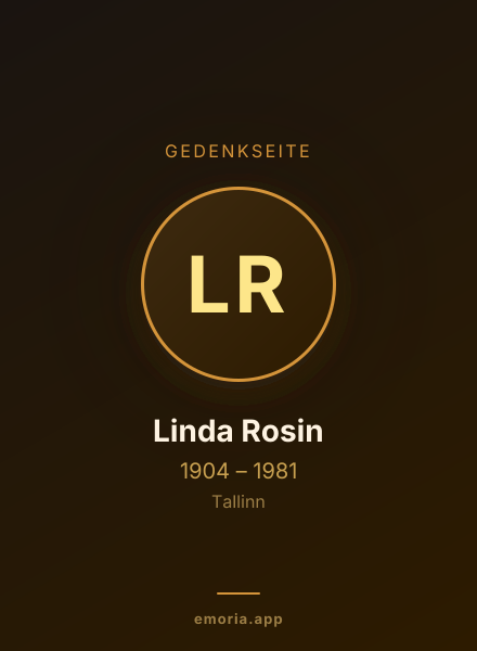 Gedenkportrait von Linda Rosin