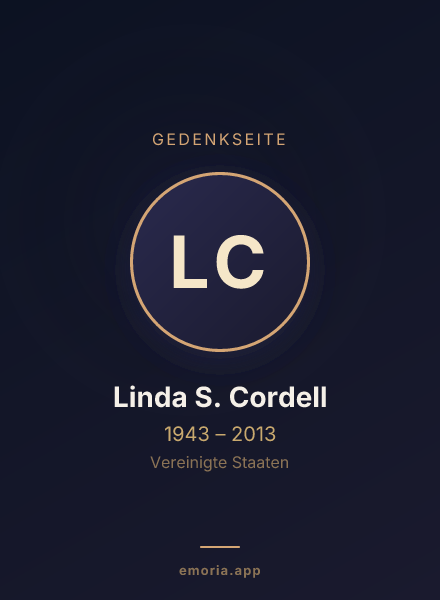 Gedenkportrait von Linda S. Cordell