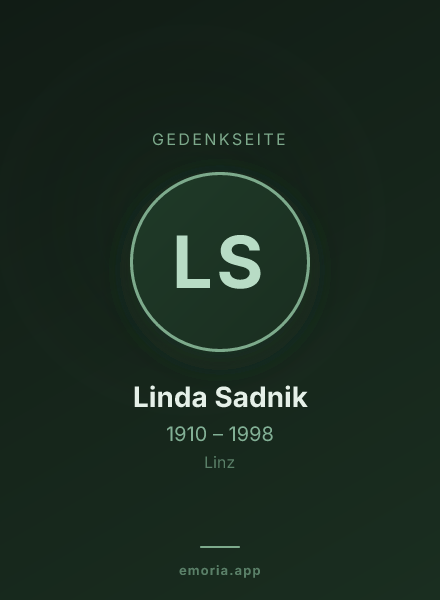 Gedenkportrait von Linda Sadnik